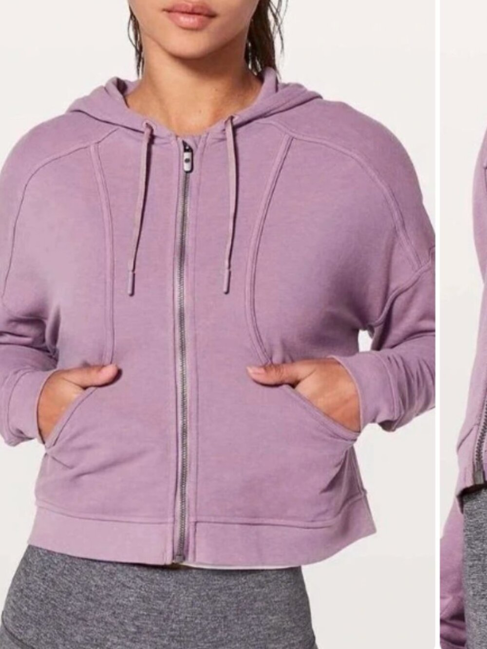 Lululemon cropped zip up hoodie, vintage y2k lulu zip up